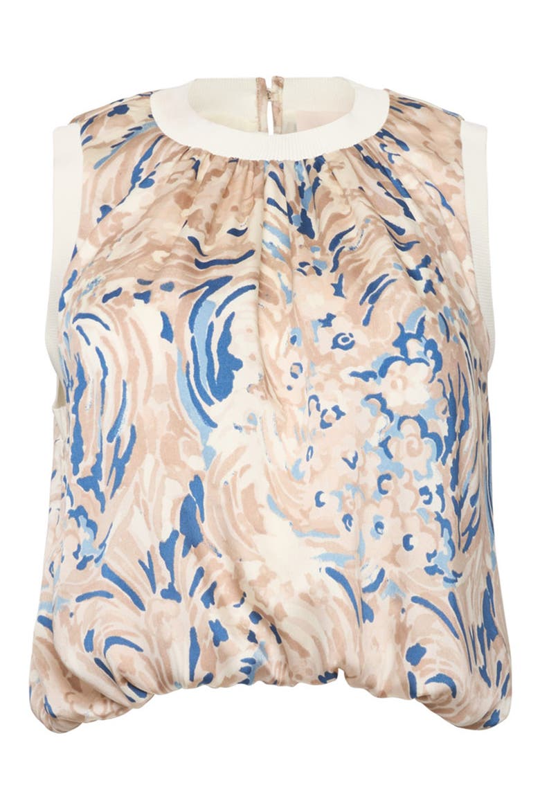 Daisy Swirl Sleeveless Top, Alternate, color, NEUTRAL MULTI