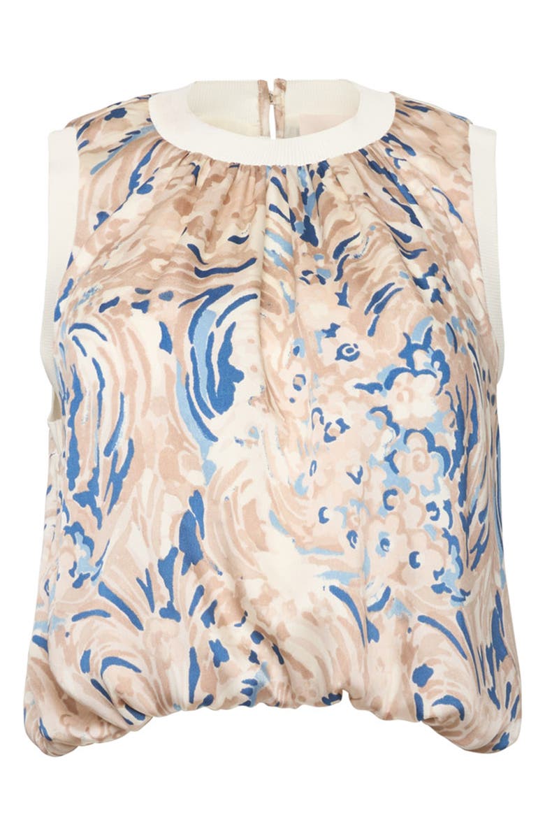Cinq à Sept Daisy Swirl Sleeveless Top, Alternate, color, Neutral Multi