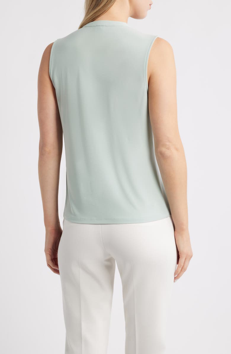 Anne Klein Pleat Shoulder Sleeveless Top, Alternate, color, Soft Aloe