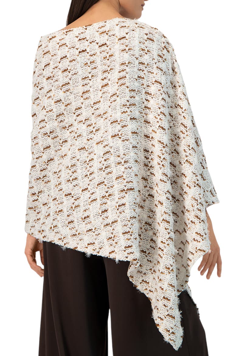 Knitted Poncho Sweater, Alternate, color, Multicolor