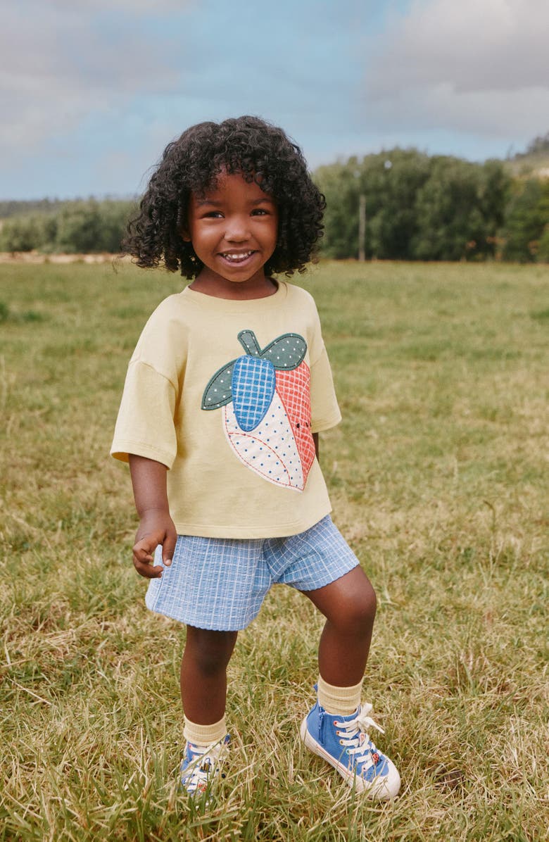 NEXT Kids' Strawberry Graphic T-Shirt & Shorts Set, Alternate, color, Yellow