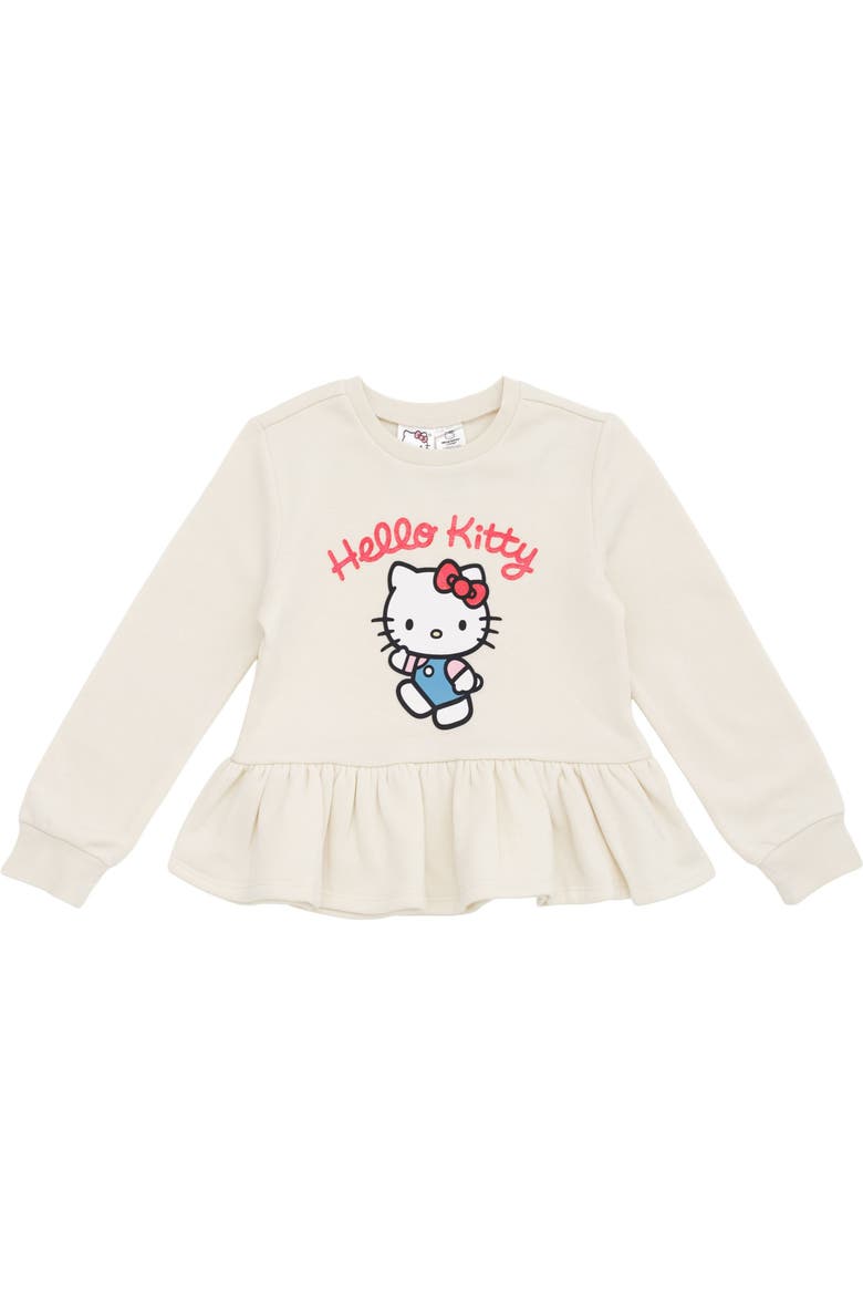 Fleece Sweatshirt and Flared Leggings Set, Alternate, color, Hello Kitty Ivory