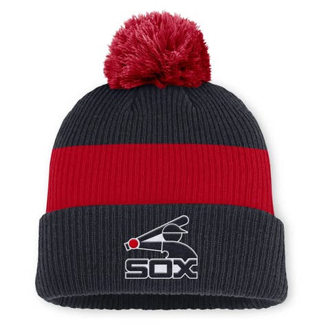 Men's Nike Navy/Red Chicago White Sox Cooperstown Collection Peak Standard Cuffed Knit Hat with Pom