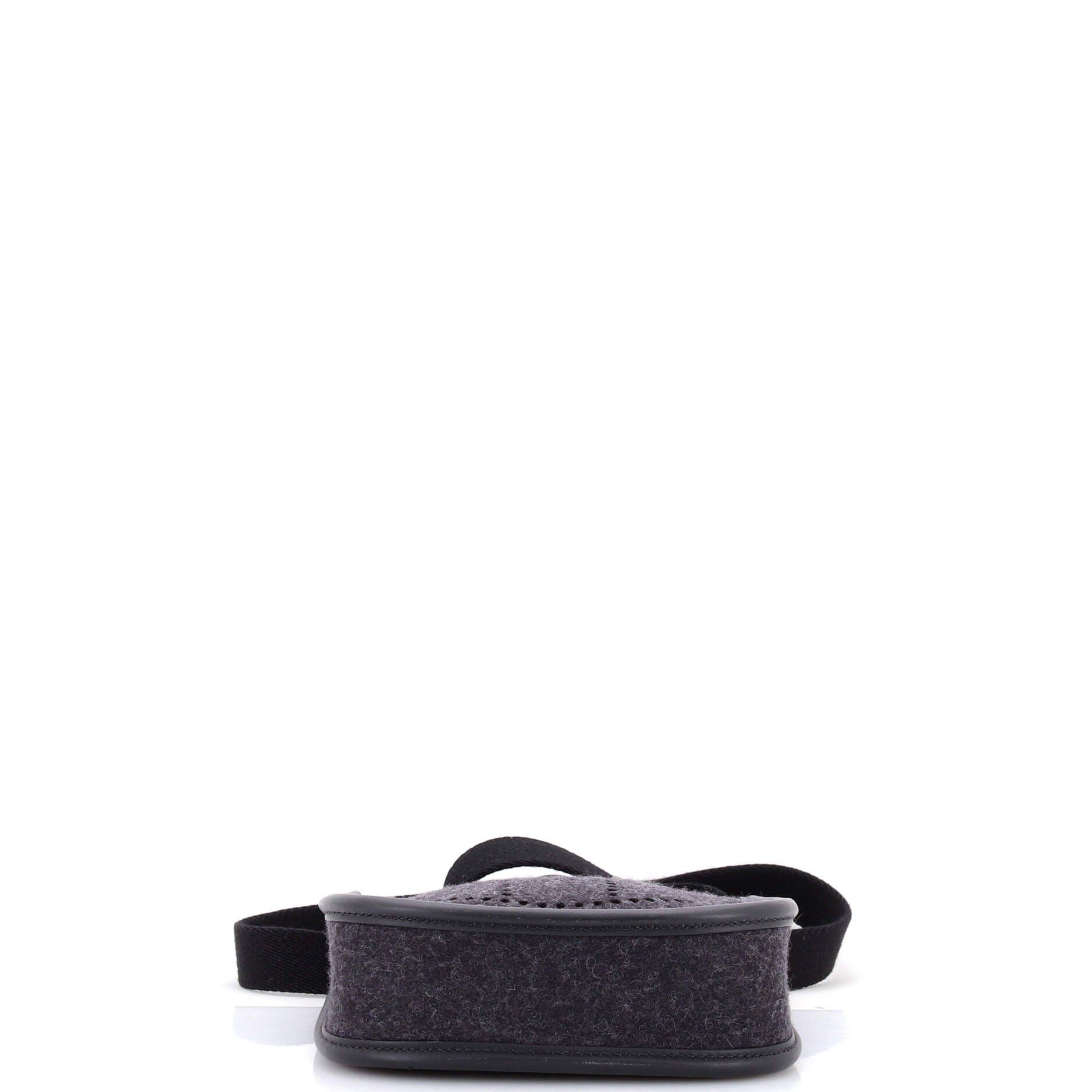 Pre-Owned Hermes Evelyne Bag Gen III Felt TPM, Alternate, color, Noir