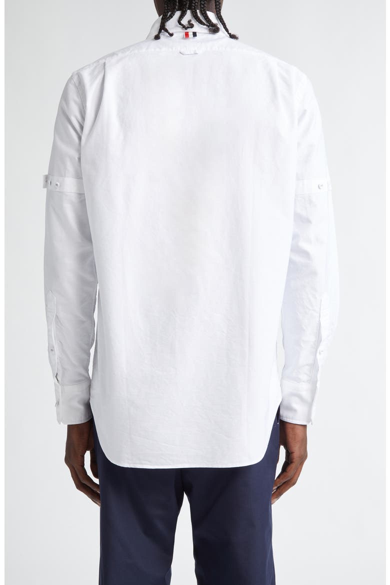 Straight Fit Cotton Oxford Button-Down Shirt, Alternate, color, WHITE