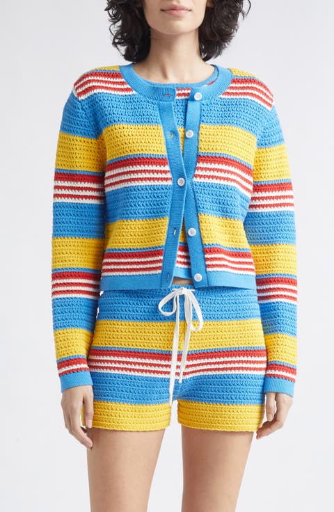 Tammy Striped Cotton Cardigan