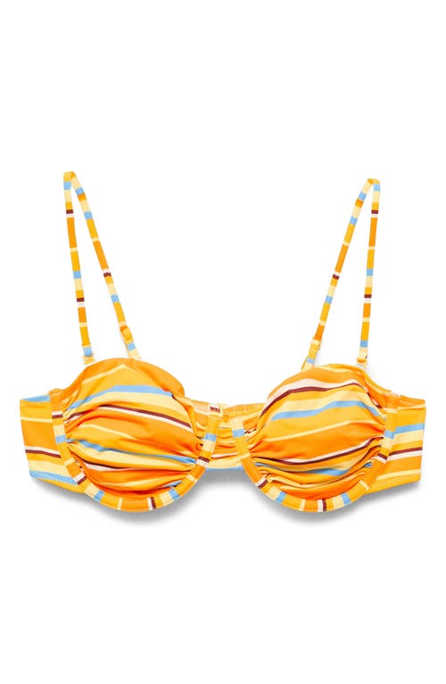 Mango Stripe Print Underwire Bikini Top In Multi