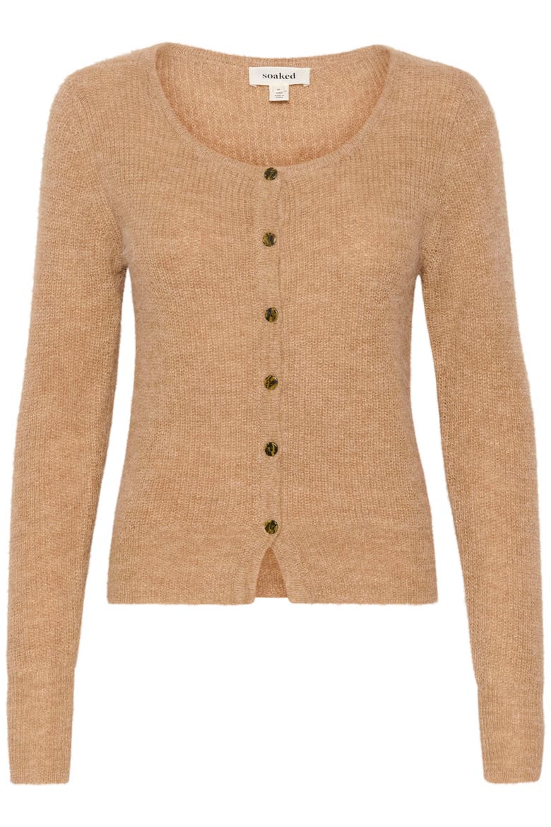 Sltuesday Slim Fit Button Cardigan, Alternate, color, Burro