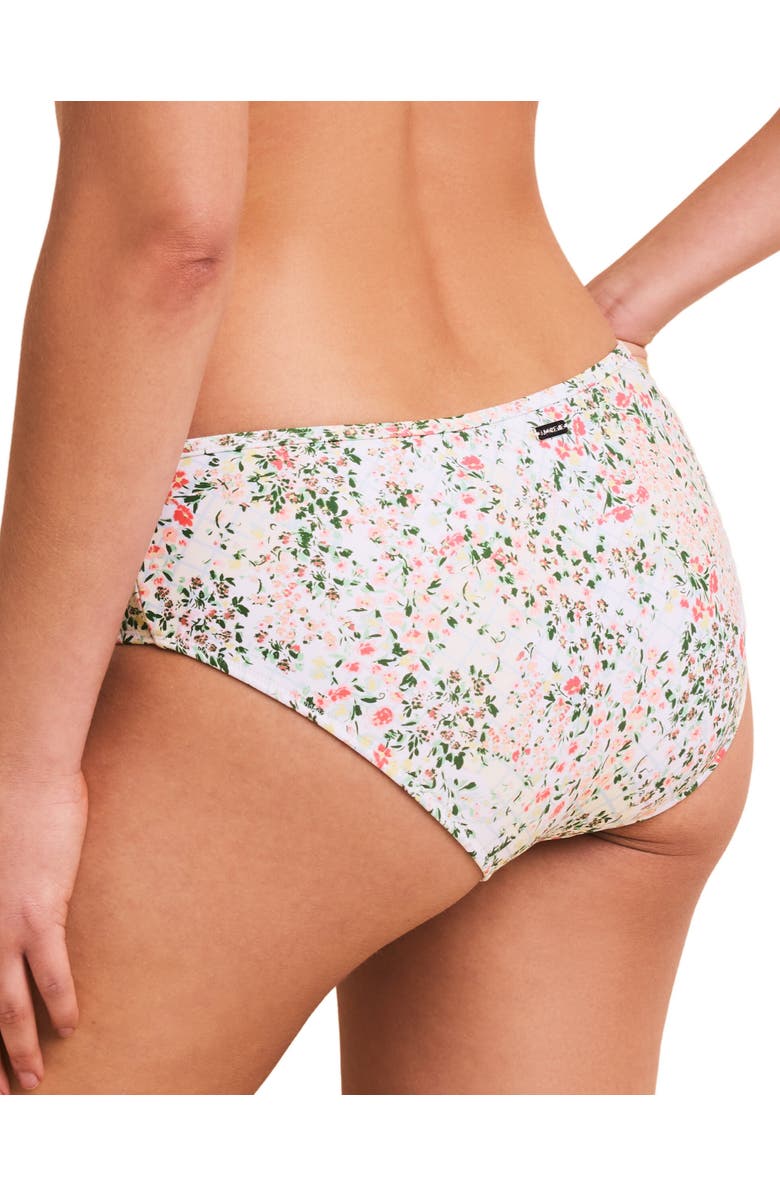 Adore Me Valcea Swimwear Hipster Bikini Bottom, Alternate, color, Floral White