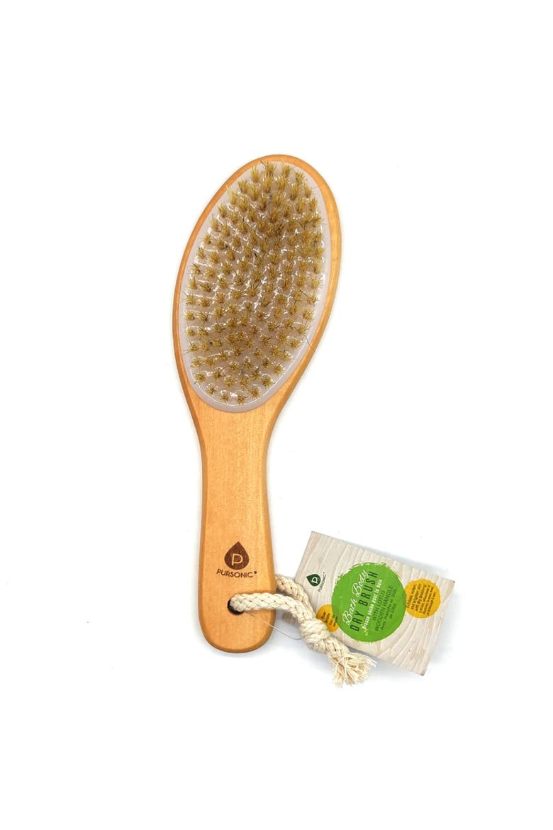 Bath Body Brush With Lotus Wooden Handle & Coconut Care Bundle, Alternate, color, Multicolor
