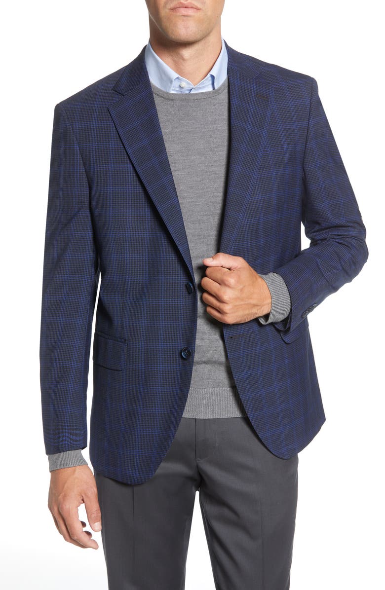 Peter Millar Flynn Classic Fit Windowpane Wool Sport Coat, Main, color, 