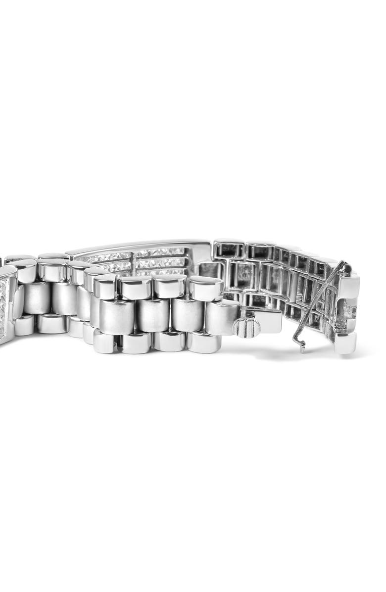 Haus of Brilliance 14K White Gold 12.0 Cttw Men's Princess Diamond Tennis Bracelet, Alternate, color, White