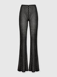 Missoni Flared Trousers In Lamé Viscose With Raschel Workmanship