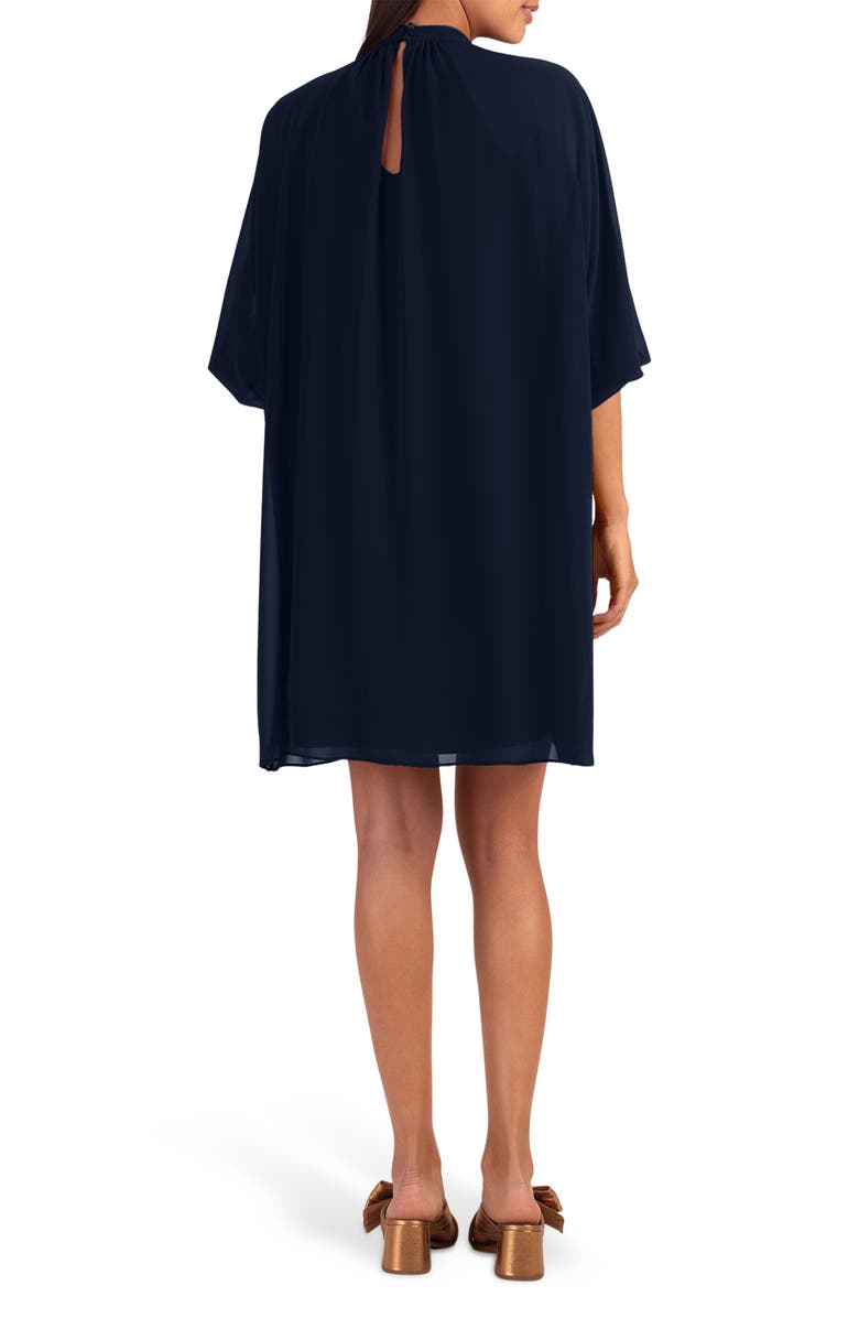 Trina Turk Rhyme Chiffon Shift Dress, Alternate, color, Ink