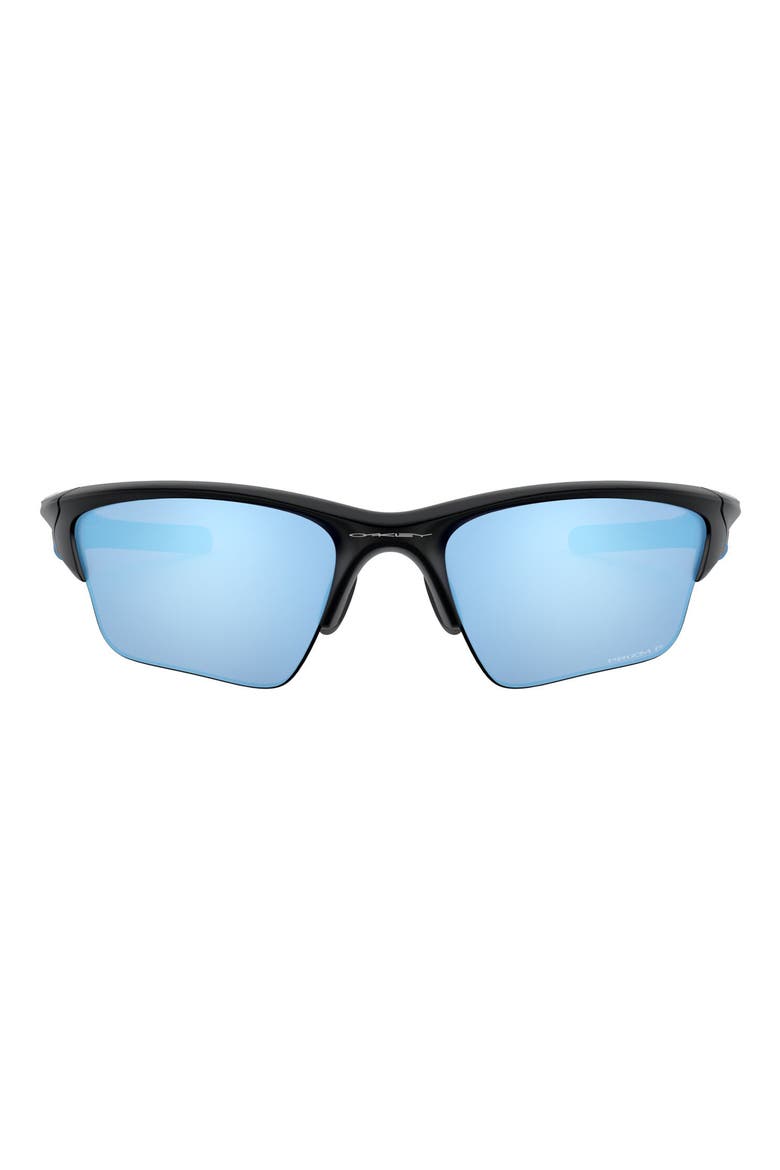 Half Jacket® 2.0 XL 62mm Polarized Rectangular Sunglasses, Main, color, RUBBER BLACK