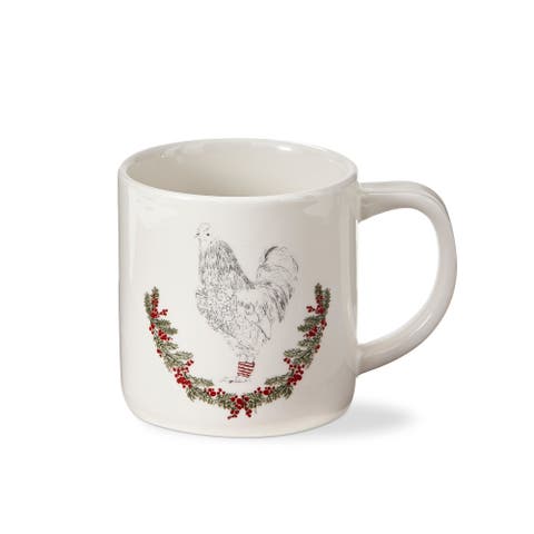 Farmhouse Chicken Mug Ceramic Drinkware Perfect for Christmas