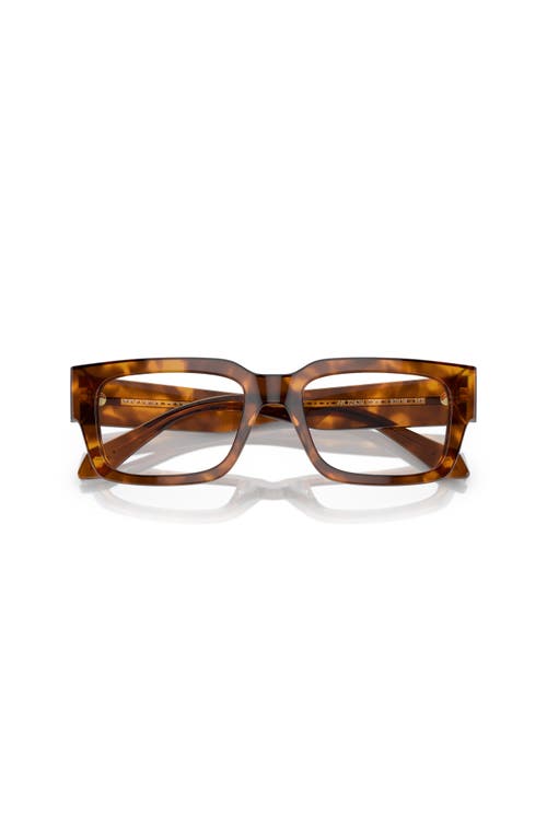 Giorgio Armani 53mm Rectangle Optical Glasses In Brown