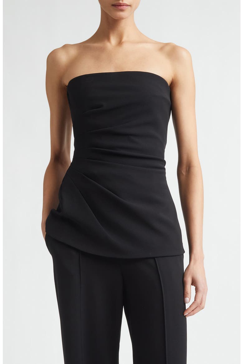 Damea Matte Double Crepe Top, Main, color, BLACK