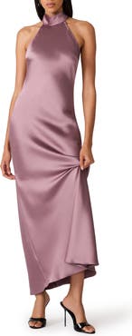 Steve Madden Lara Satin Bias Cut Maxi Dress