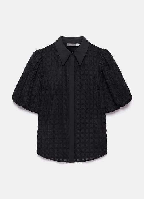 Mint Velvet Petal Detail Shirt In Black