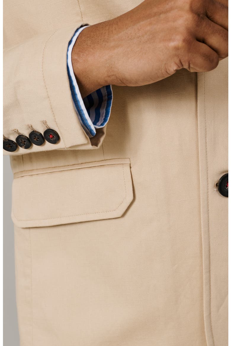 Pasmore Tailored Linen Blend Blazer, Alternate, color, Sand