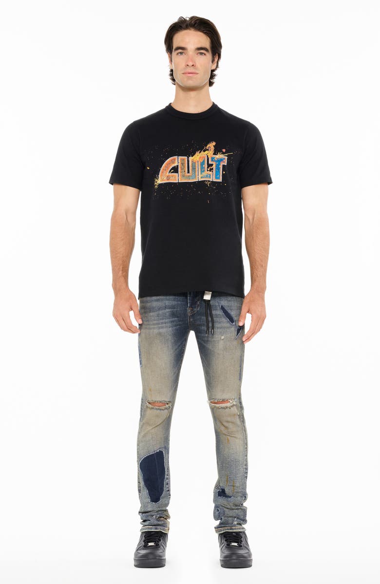 Cult of Individuality Punk Ripped Super Skinny 601 Jeans, Alternate, color, Ivy