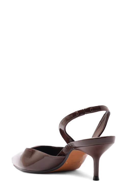 Schutz Paola Mid Slingback Pointed Toe Pump In Brown