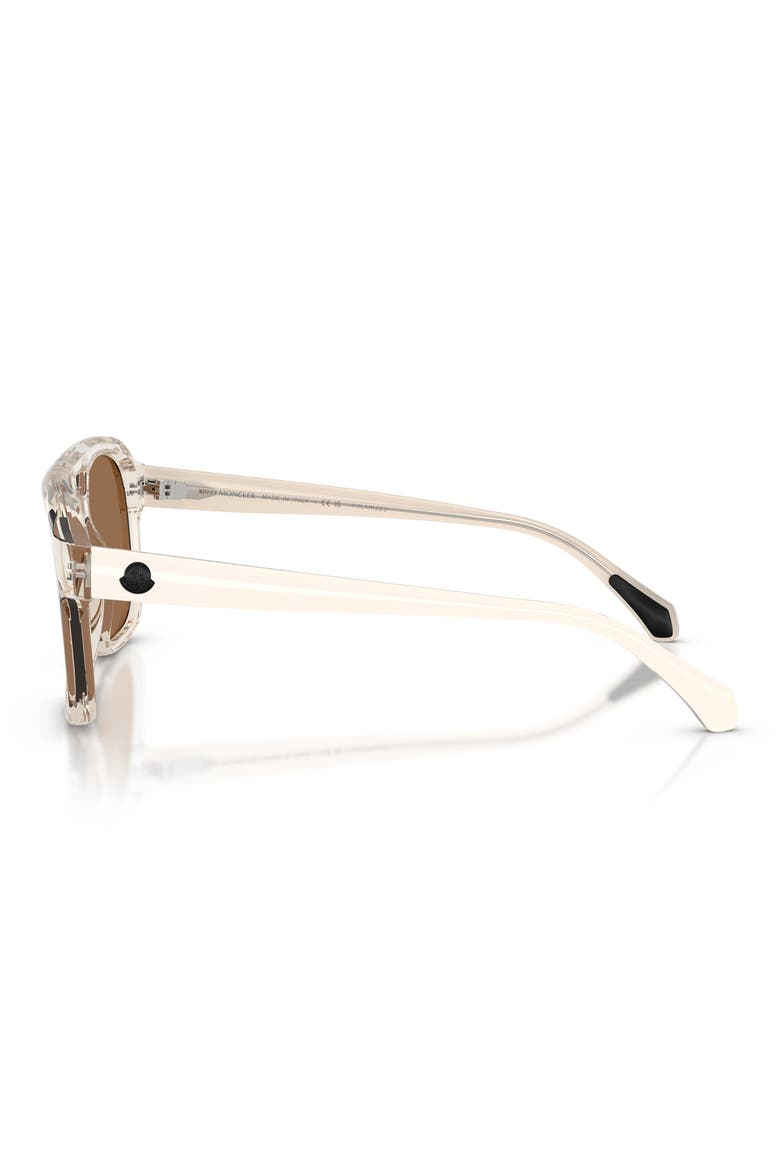 Vantos 56mm Polarized Mirrored Pillow Sunglasses, Alternate, color, BUTTER / BROWN MIRROR GOLD