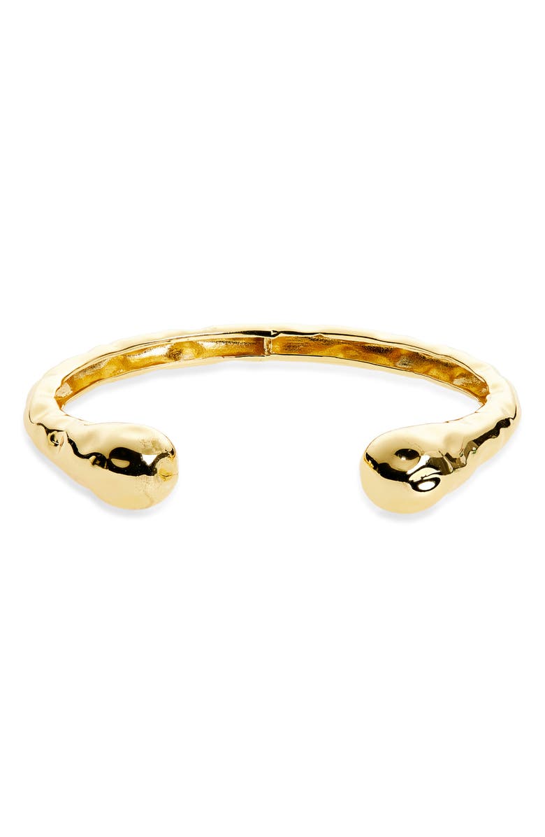 Panacea Textured Open Cuff Bracelet, Main, color, Gold