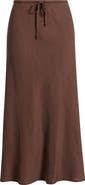 Marine Layer Avery Linen Blend Midi Skirt