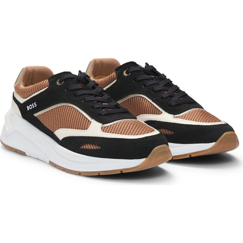 Hugo Boss Boss Skylar Runn Sneaker In Nude