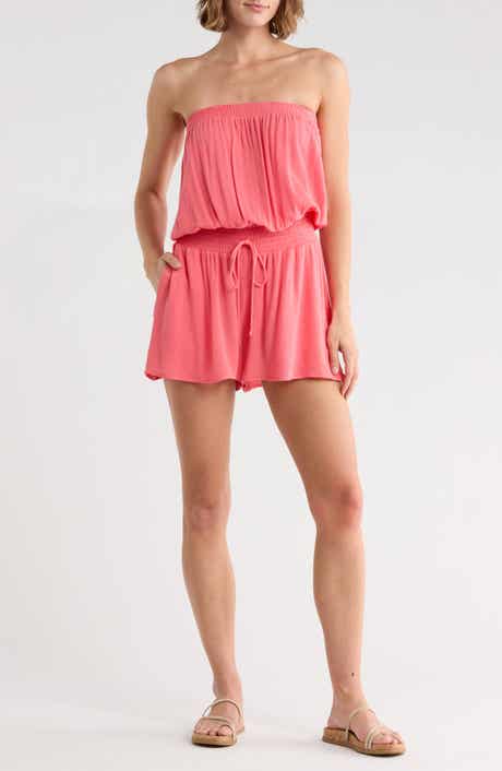 Elan Strapless Cover-Up Romper
