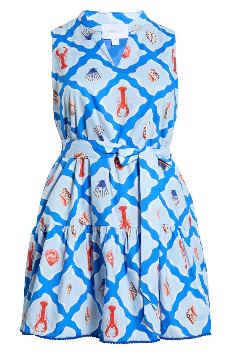 SUGARLIPS Lobster Bay Sleeveless Minidress, Main, color,