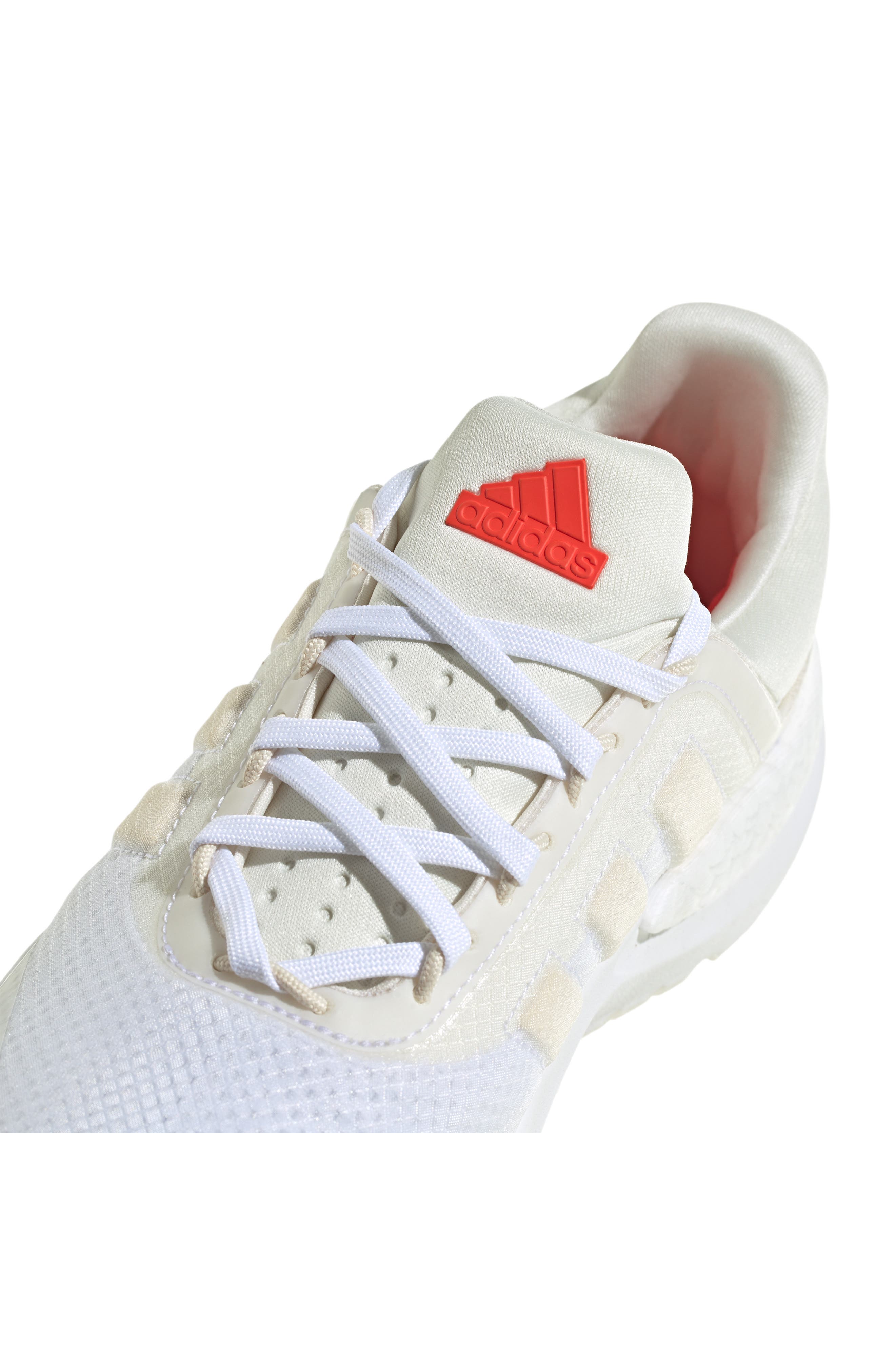 ZNSARA BOOST Running Shoe, Alternate, color, OFF WHITE/ WONDER WHITE/ RED