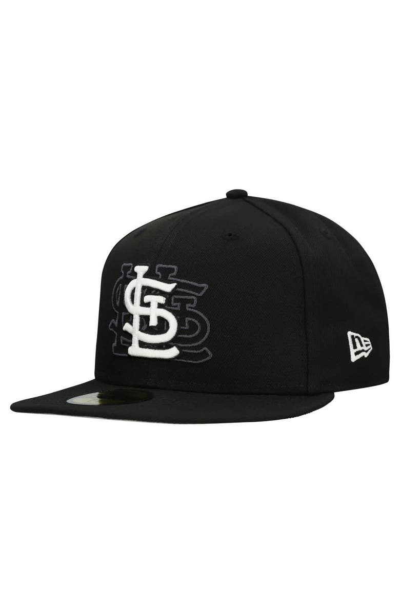 New Era Men's New Era Black St. Louis Cardinals Tri-Hit 59FIFTY Fitted Hat, Main, color, Black