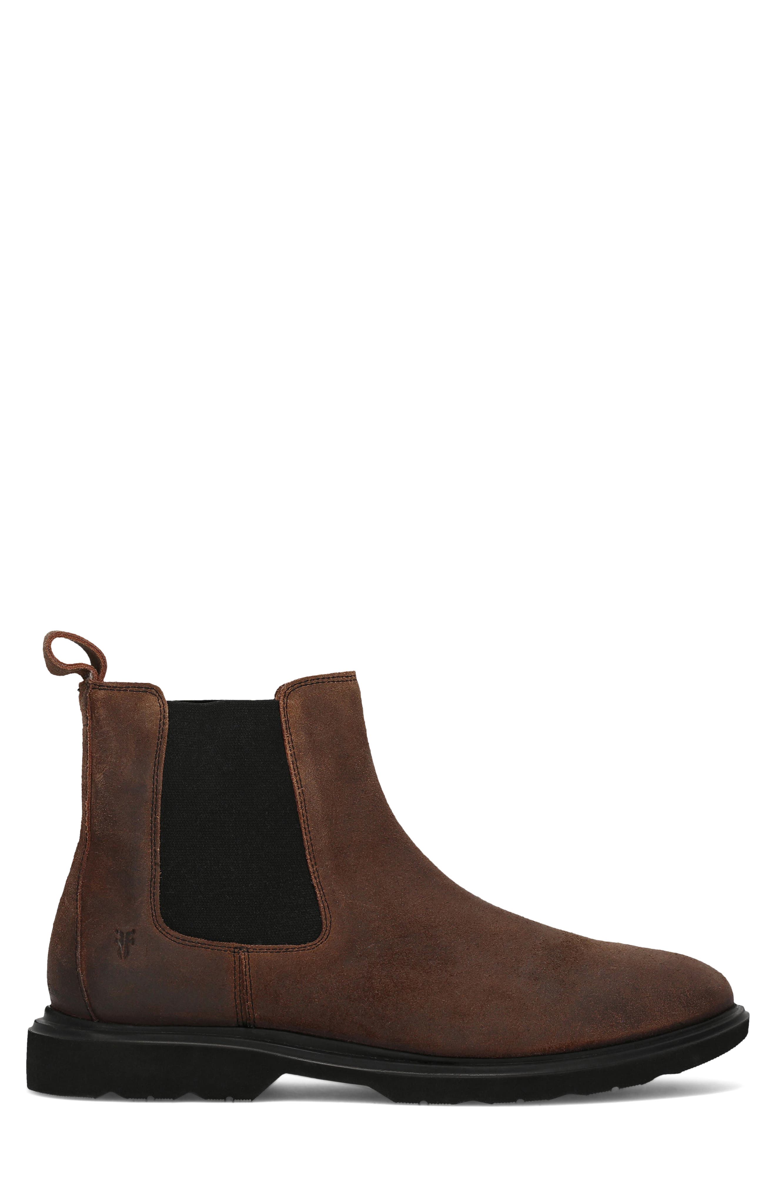 Frye Connor Suede Chelsea Boot, Alternate, color, Dark Walnut