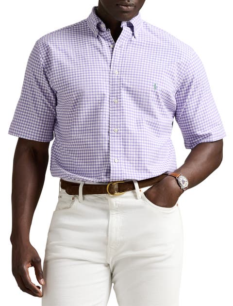 Big 
Tall Gingham Oxford Sport Shirt