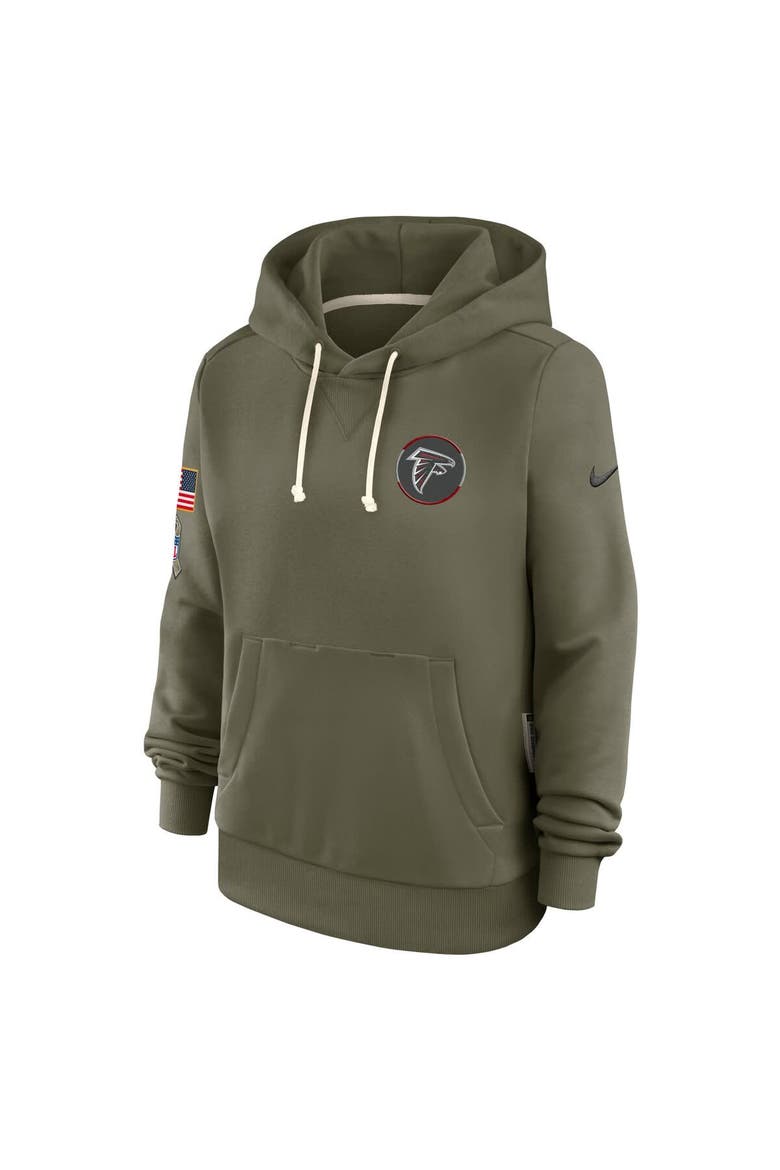 Women's Nike Olive Atlanta Falcons 2025 Salute to Service Sideline Standard Issue Dri-FIT Hoodie, Alternate, color, Olive