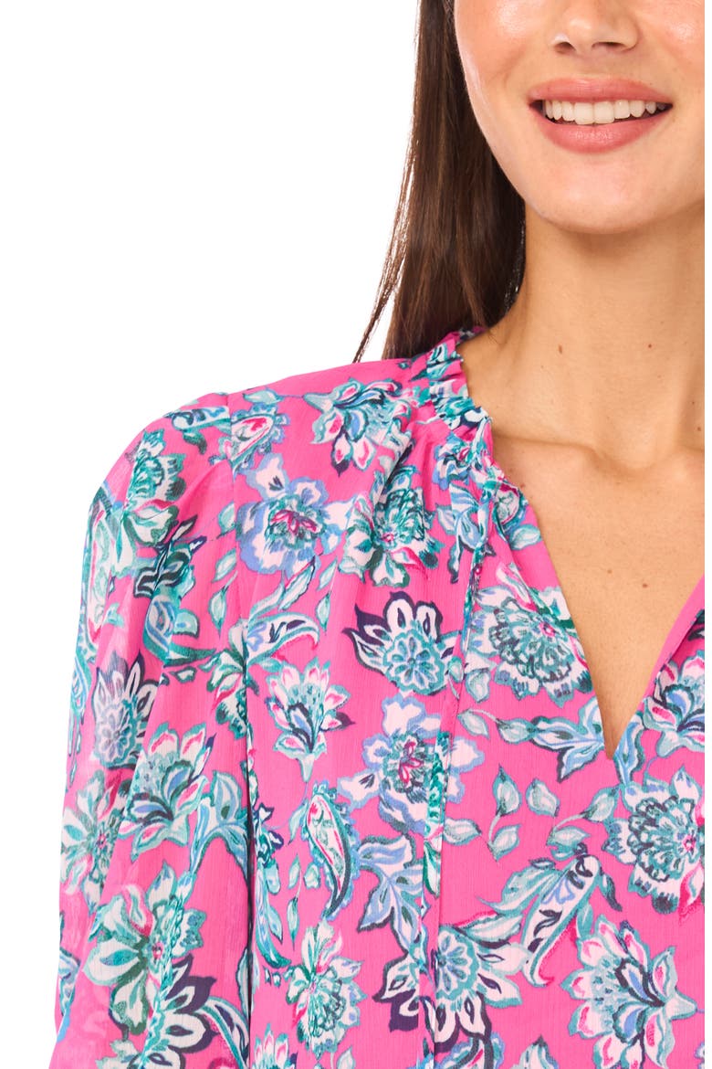 Split Neck Top, Alternate, color, LEGACY PINK