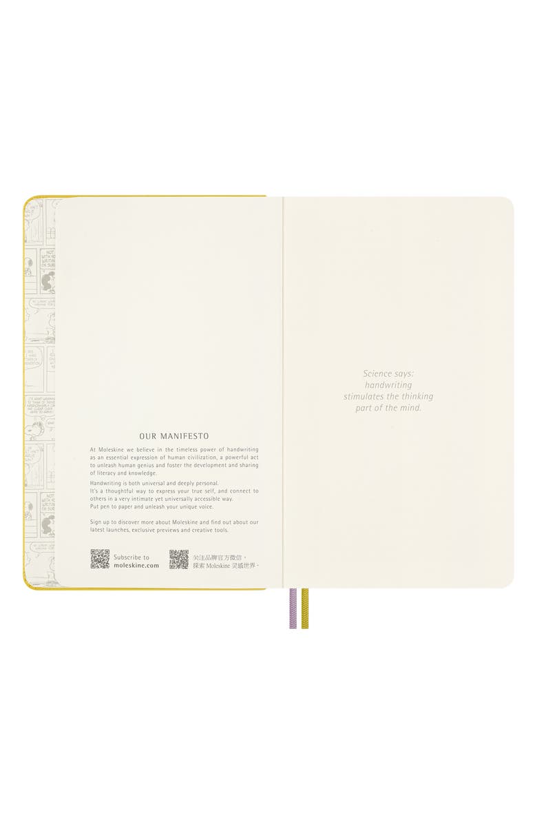 Moleskine Peanuts Peppermint Patty Large Ruled Notebook, Alternate, color, Yellow