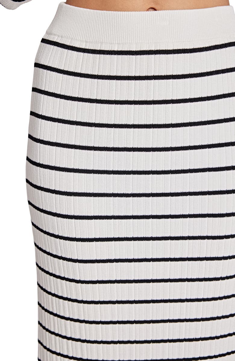 Endless Rose Stripe Rib Midi Sweater Skirt, Alternate, color,