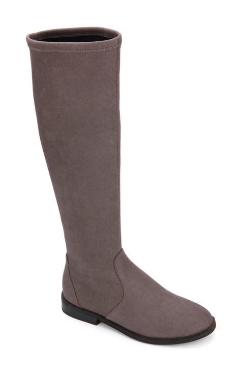 Ladies long suede boots best sale