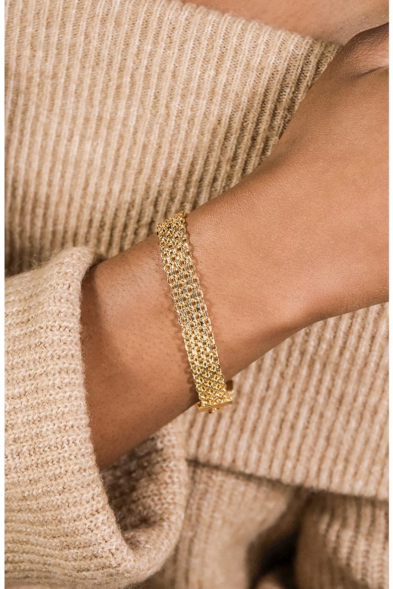 Elsie Statement Chain Link Bracelet, Alternate, color, GOLD