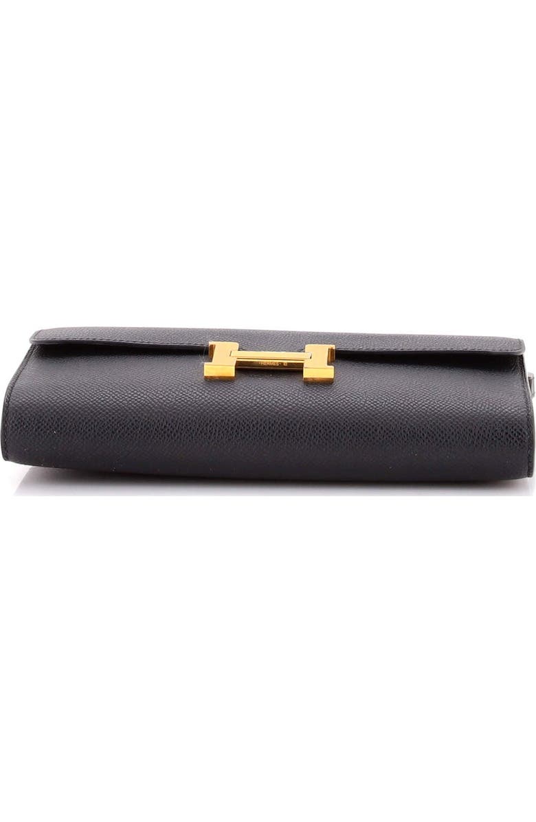 Pre-Owned Hermes Constance To Go Wallet Epsom, Alternate, color, Noir