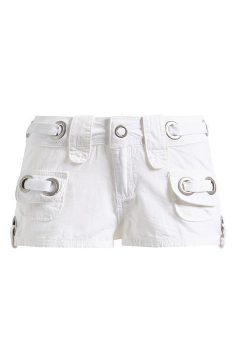 Eyelet Cargo Shorts