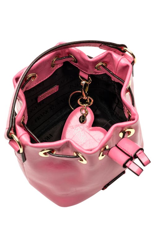 Frances Valentine Minnie Leather Bucket Bag In Pink