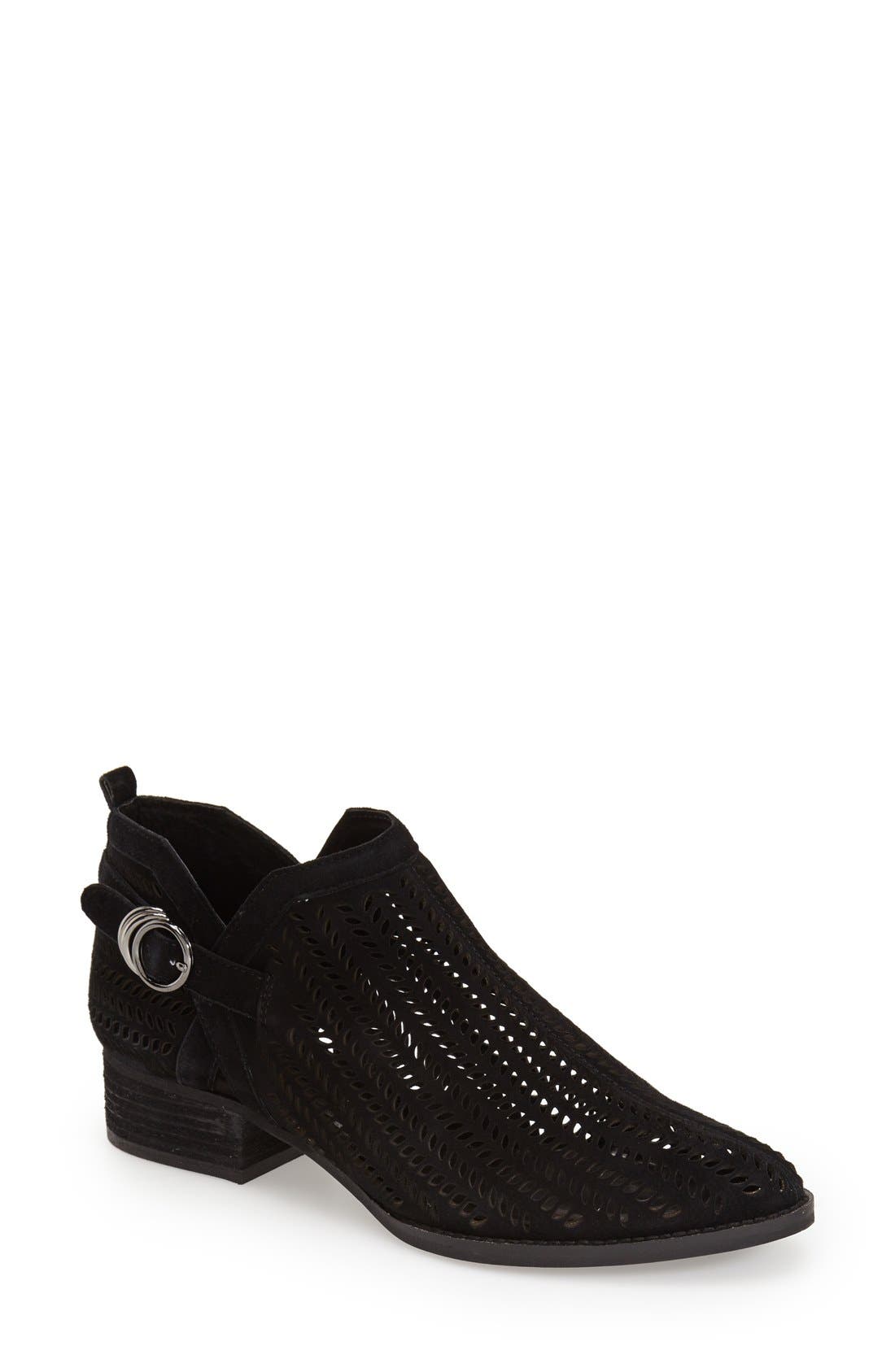 'Campina' Bootie (Women) (Nordstrom Exclusive), Main, color, BLACK LEATHER