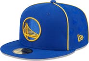 New Era Men's New Era Royal Golden State Warriors Piped & Flocked 59Fifty Fitted Hat