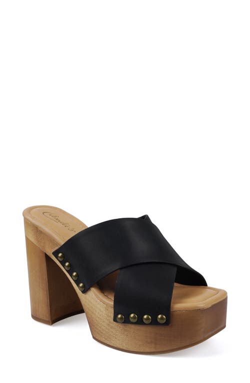 Candies Candie's Maggy Platform Slide Sandal In Black