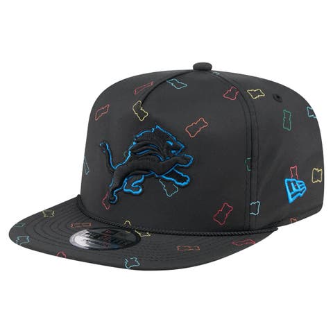 Men's New Era Black Detroit Lions Gummy Golfer Snapback Hat